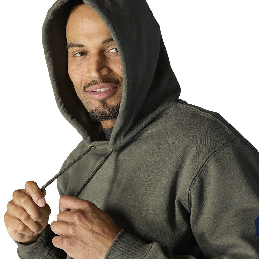 Carhartt, Men's Dusty Olive Loose Fit Midweight Logo Sleeve Graphic Hoodie