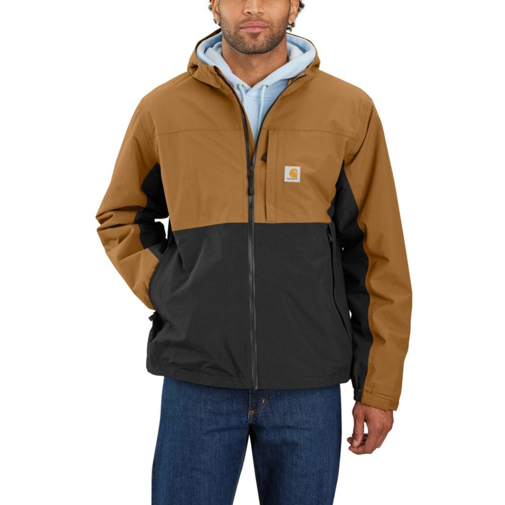 Carhartt, Men's Carhartt Brown Storm Defender® Relaxed Fit Lightweight Waterproof Jacket