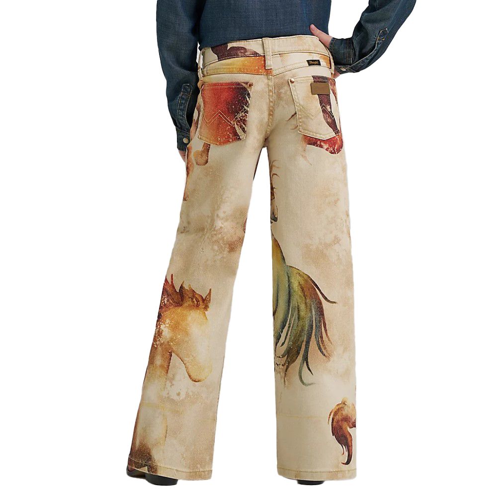 Wrangler, Girl's Wrangler X Lainey Wilson Horse Wide Leg Jean