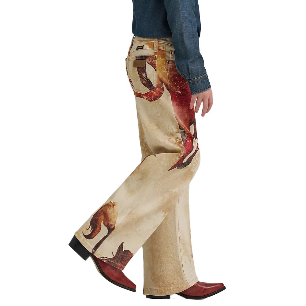 Wrangler, Girl's Wrangler X Lainey Wilson Horse Wide Leg Jean