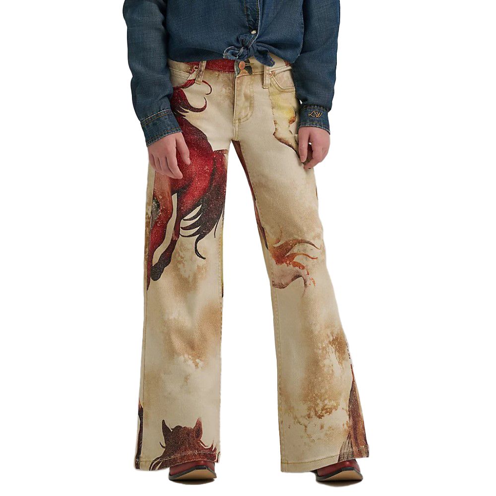 Wrangler, Girl's Wrangler X Lainey Wilson Horse Wide Leg Jean