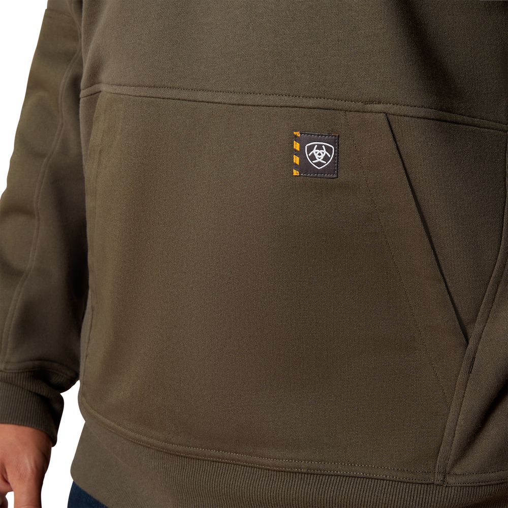 Ariat, Men's Earth Rebar Workman Duracanvas 1/4 Zip Sweatshirt