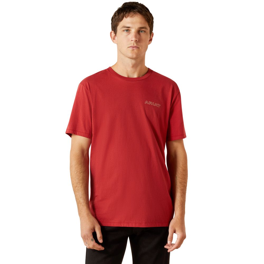 Ariat, Men's Brick Red Patriot Buffalo Coin T-Shirt