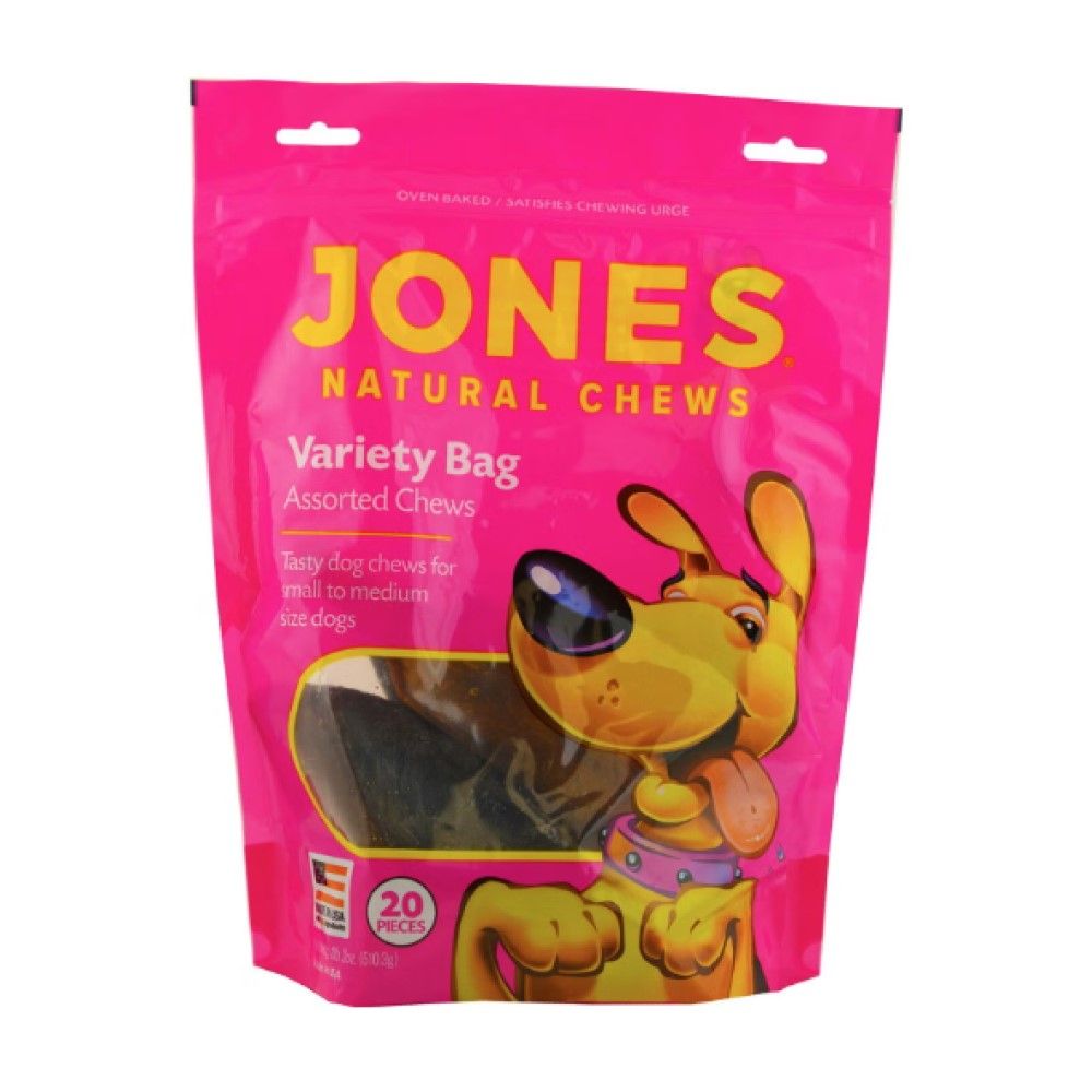 Jones Naturals Chews, Assorted Chew Variety Pack, 20 pk