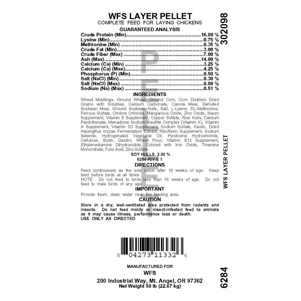 WFS, 16% Layer Pellet, 50 lb