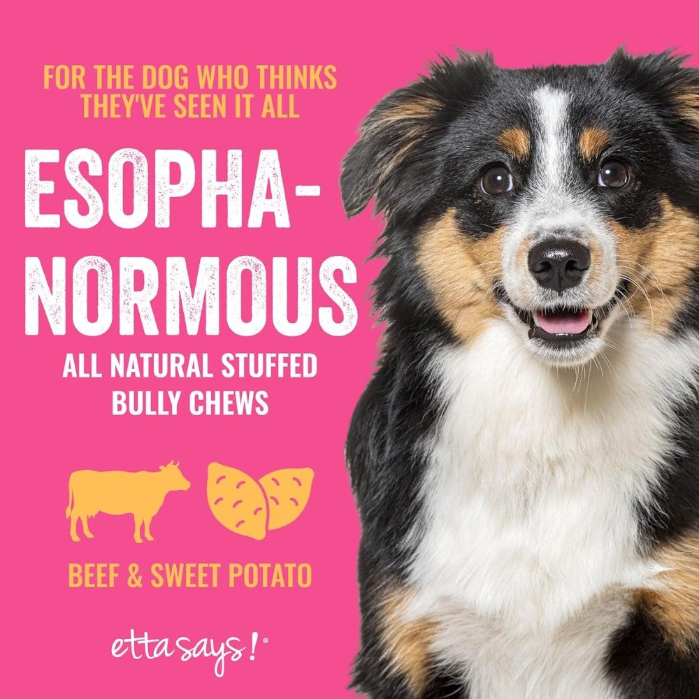 Etta Says!, 10" Esophonormous Esophagus Stuffed Bully Sticks