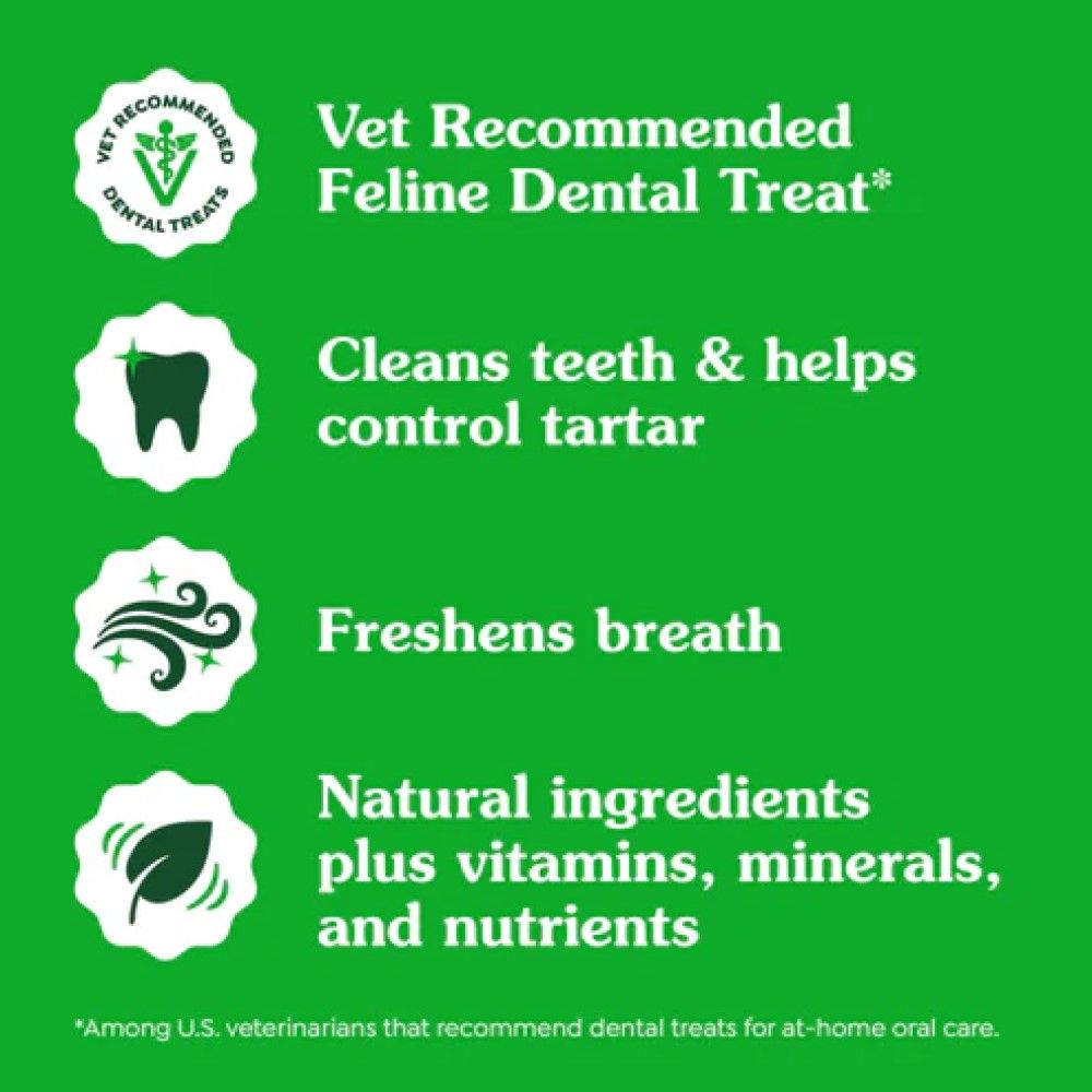 Greenies, Feline Adult Chicken Flavor Natural Dental Care Cat Treats, 9.75 oz