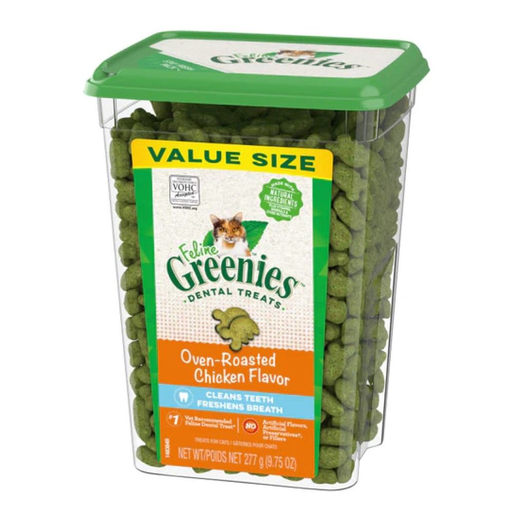 Greenies, Feline Adult Chicken Flavor Natural Dental Care Cat Treats, 9.75 oz
