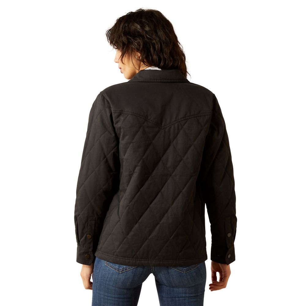 Ariat, Ladies Black Grizzly Quilted Barn Jacket