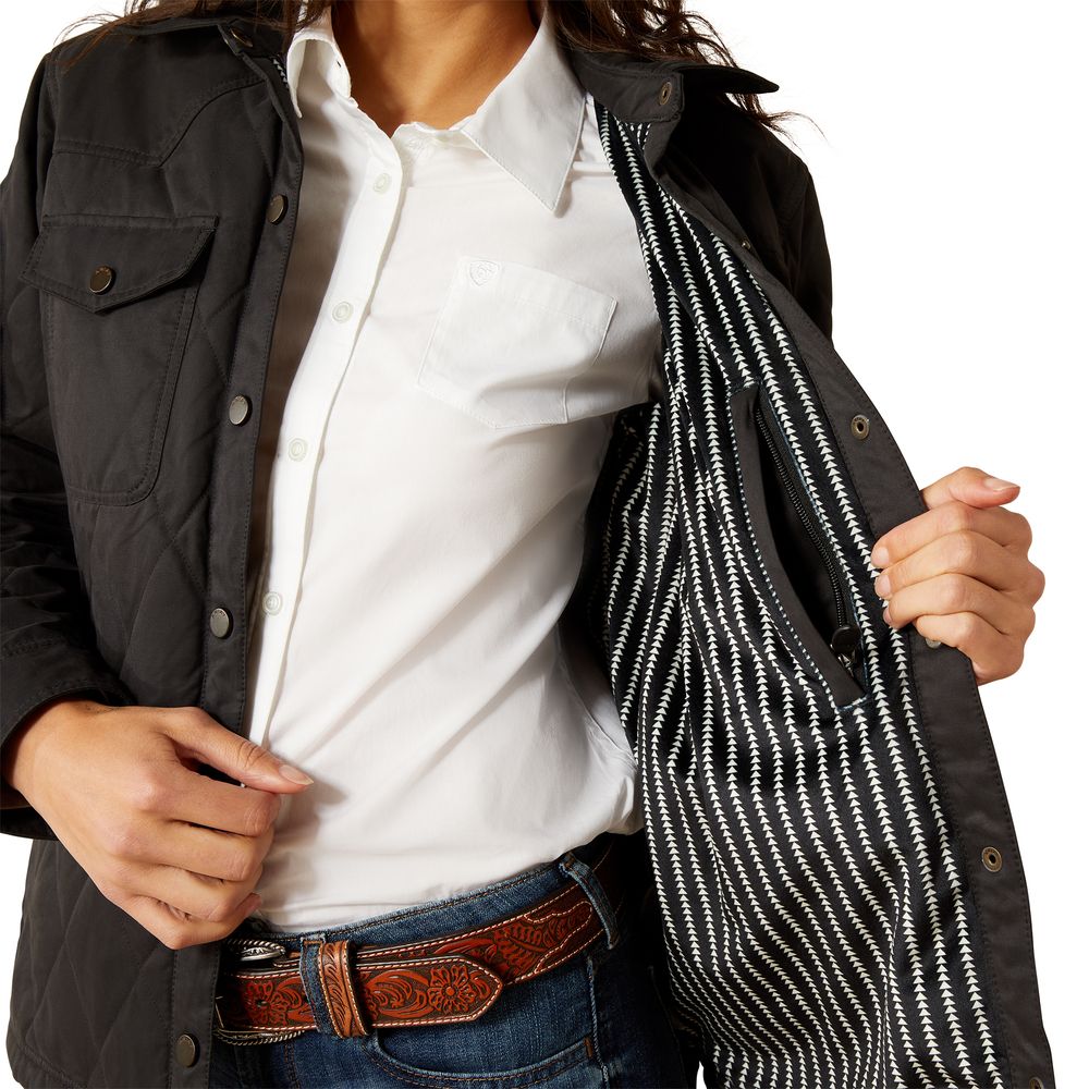 Ariat, Ladies Black Grizzly Quilted Barn Jacket