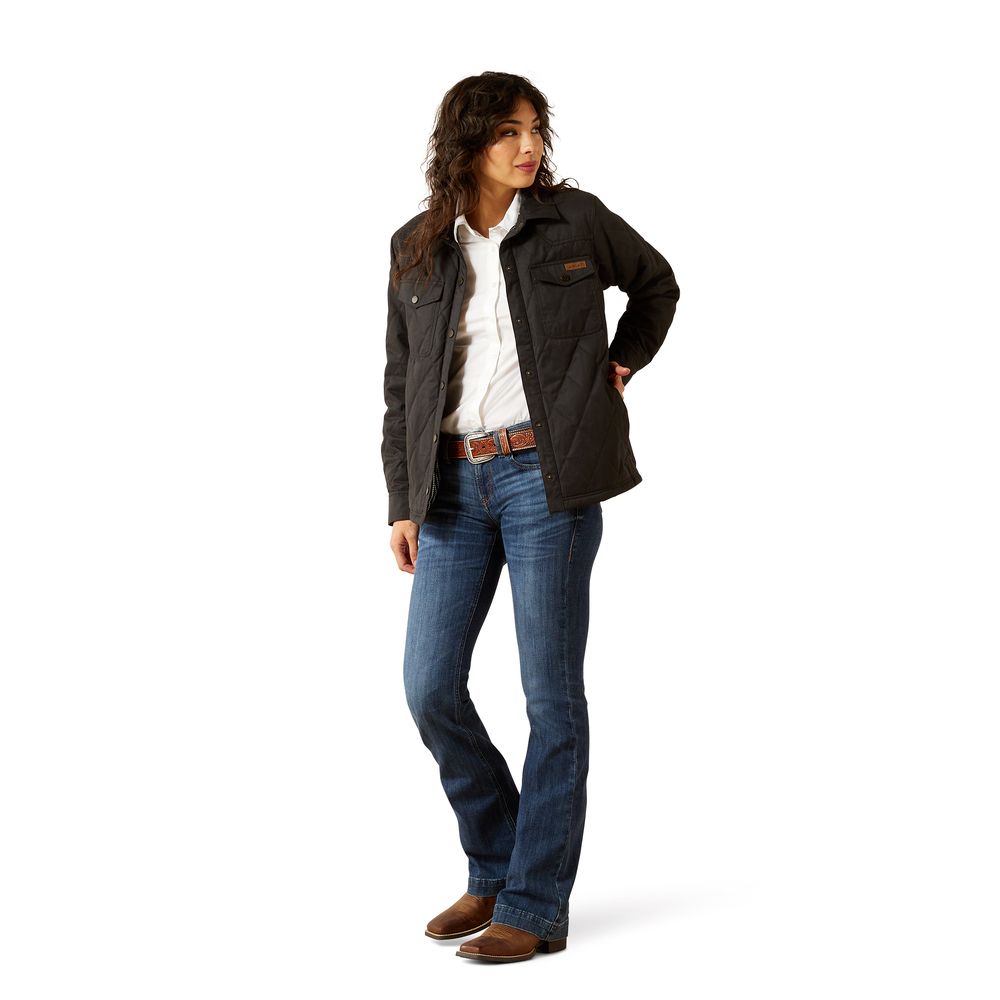 Ariat, Ladies Black Grizzly Quilted Barn Jacket