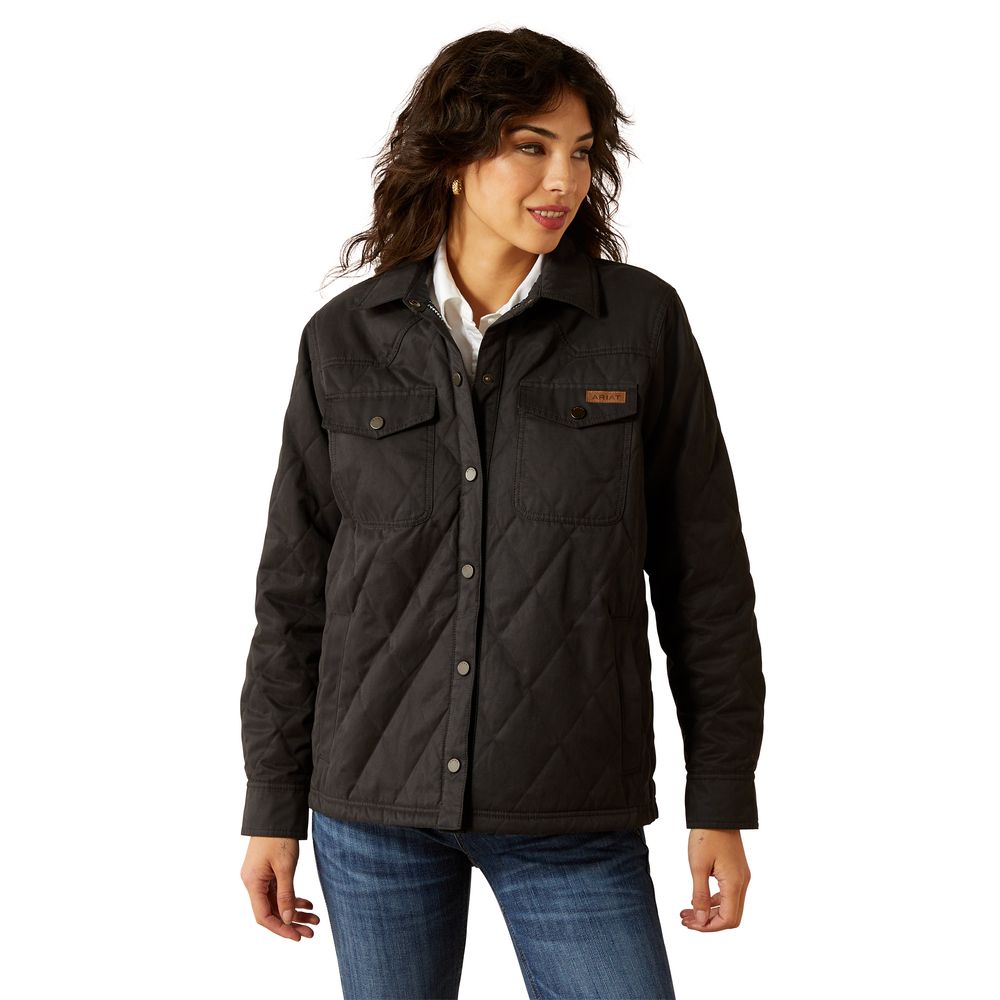 Ariat, Ladies Black Grizzly Quilted Barn Jacket