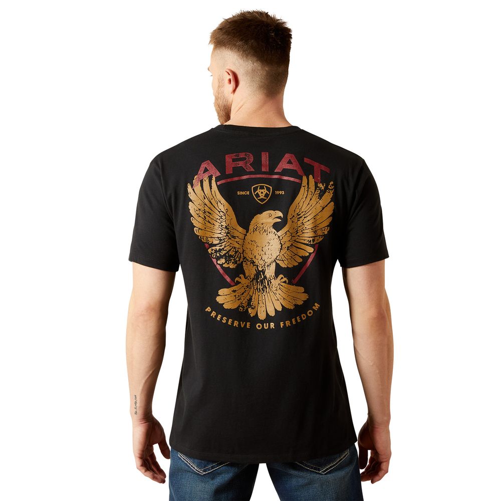 Ariat, Men's Black Rustic Eagle T-Shirt