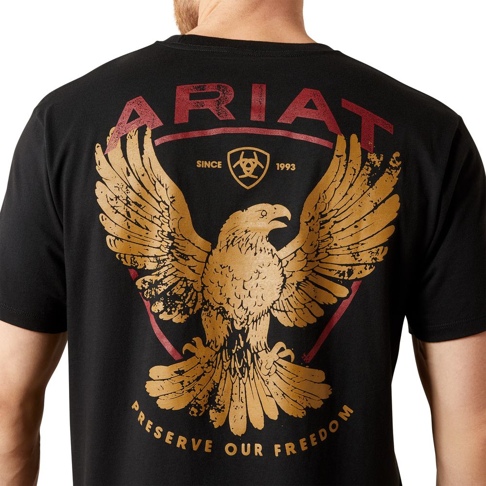Ariat, Men's Black Rustic Eagle T-Shirt