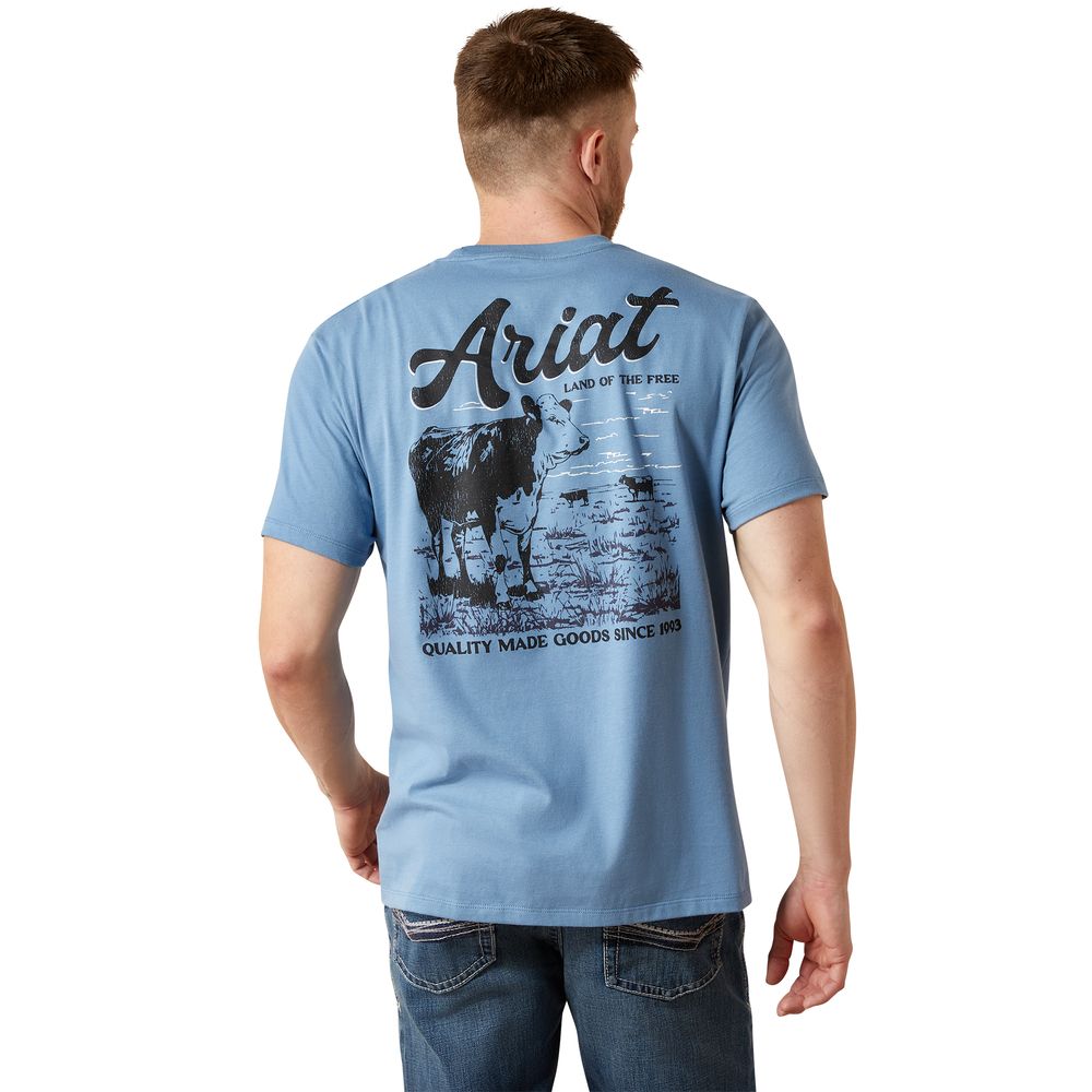 Ariat, Men's Coronet Blue Cattle Co. T-Shirt