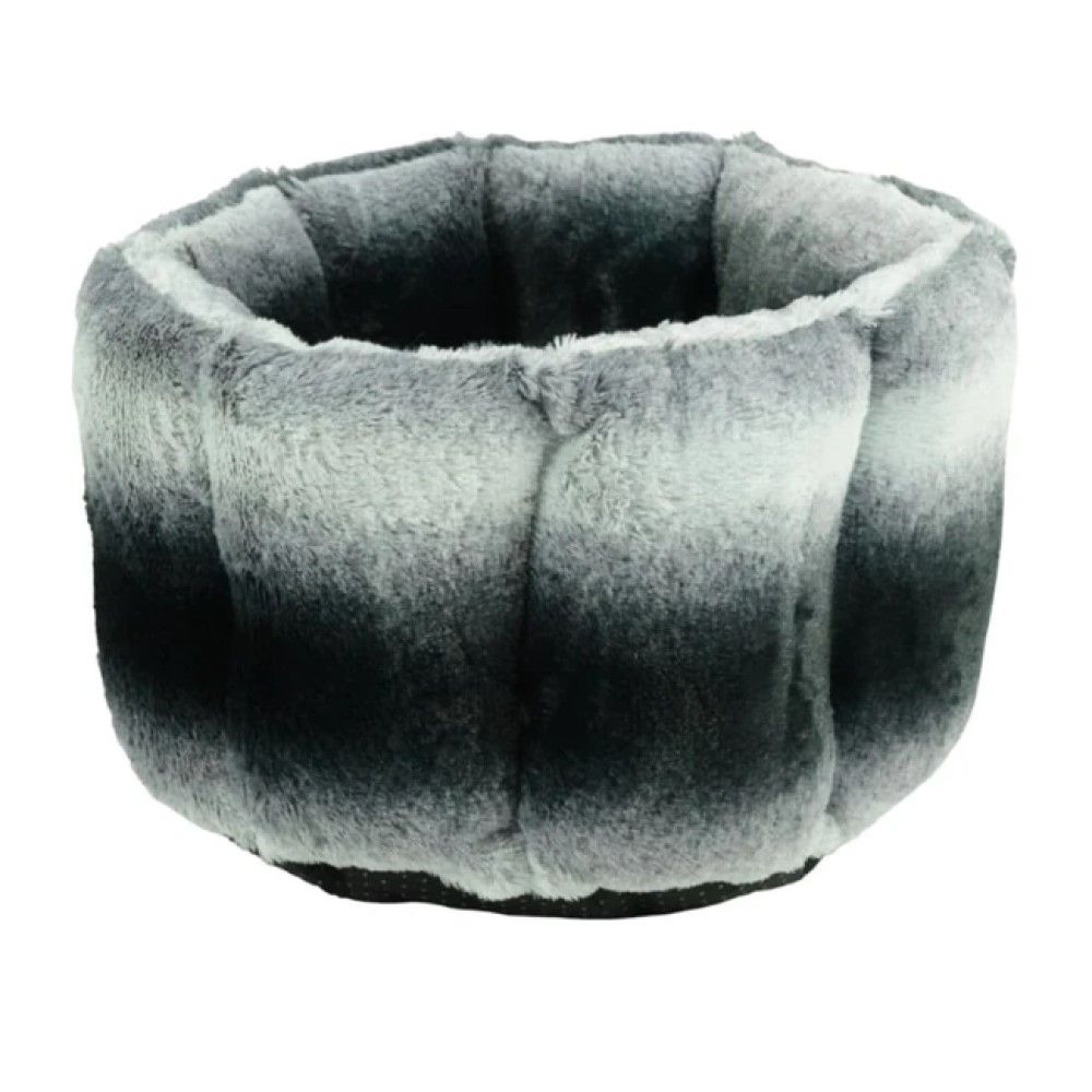 Arlee Pet, 15" Black Sheba Quilted Round Cat Bed