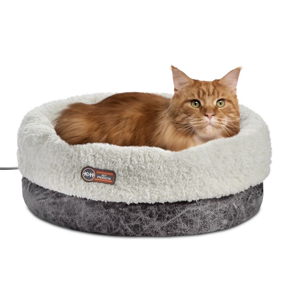 K & H Pet Products, Gray Thermo-Snuggle Cup Heated Cat Bed