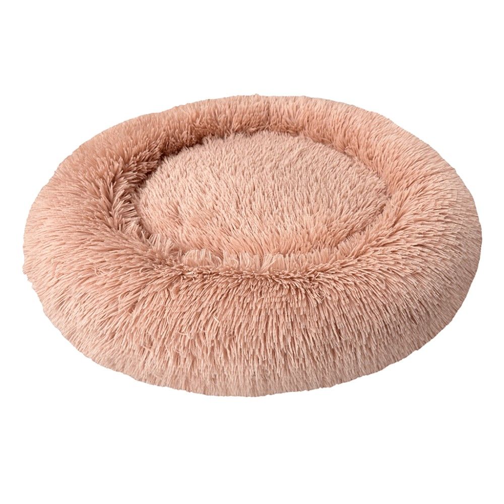 Spot, Sleep Zone Dusty Rose Luxe Round Faux Fur Bed
