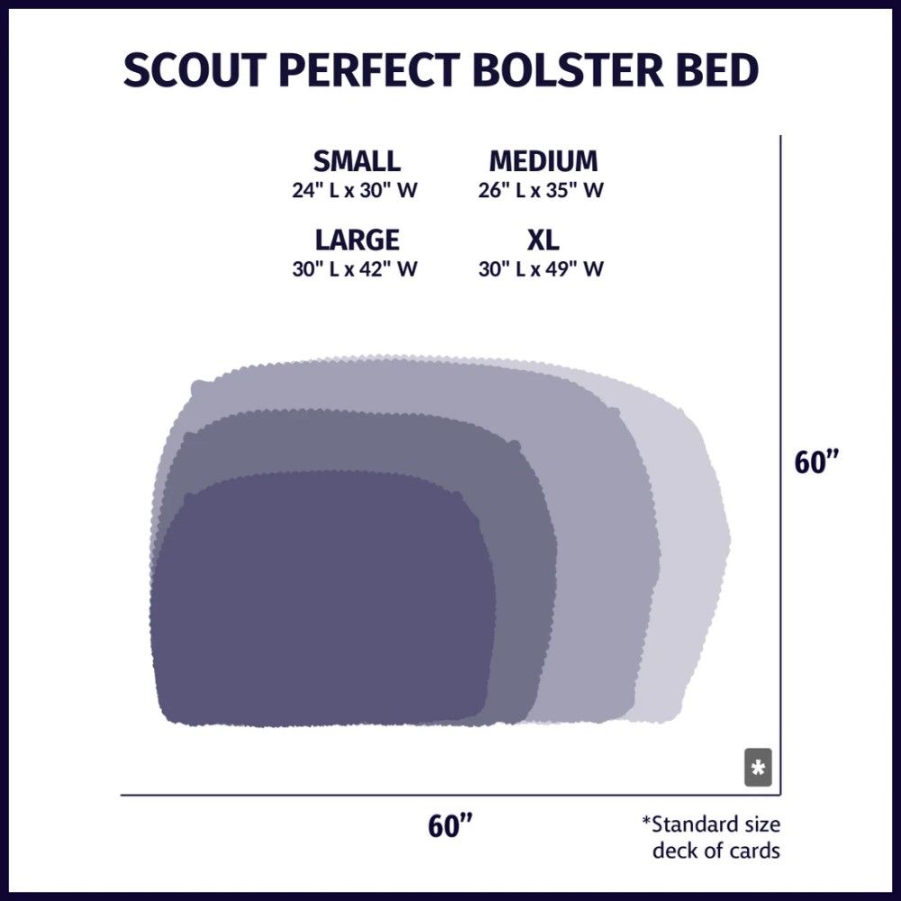 HuggleHounds, Brown Large Scout Perfect Bolster Dog Bed 