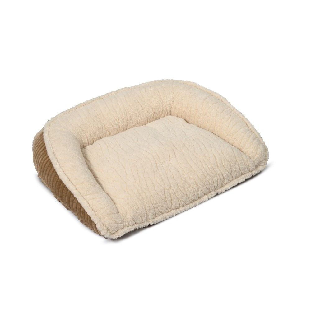 HuggleHounds, Brown Large Scout Perfect Bolster Dog Bed 