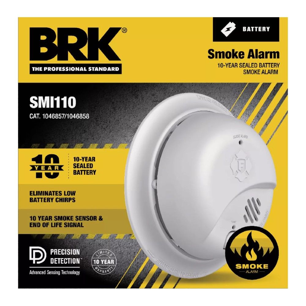 BRK, 10-Year Battery Ionization Smoke Alarm