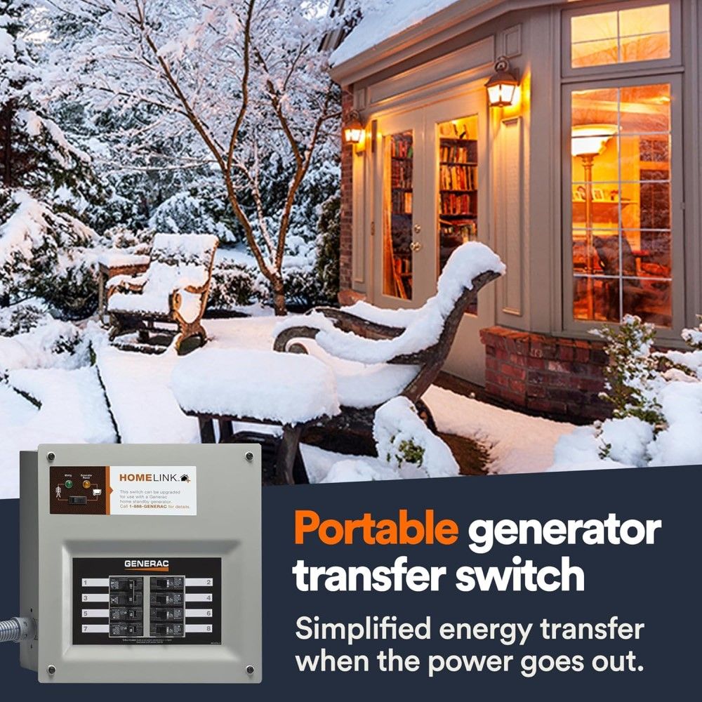 GENERAC, HomeLink Upgradeable 30 Amp Transfer Switch Kit