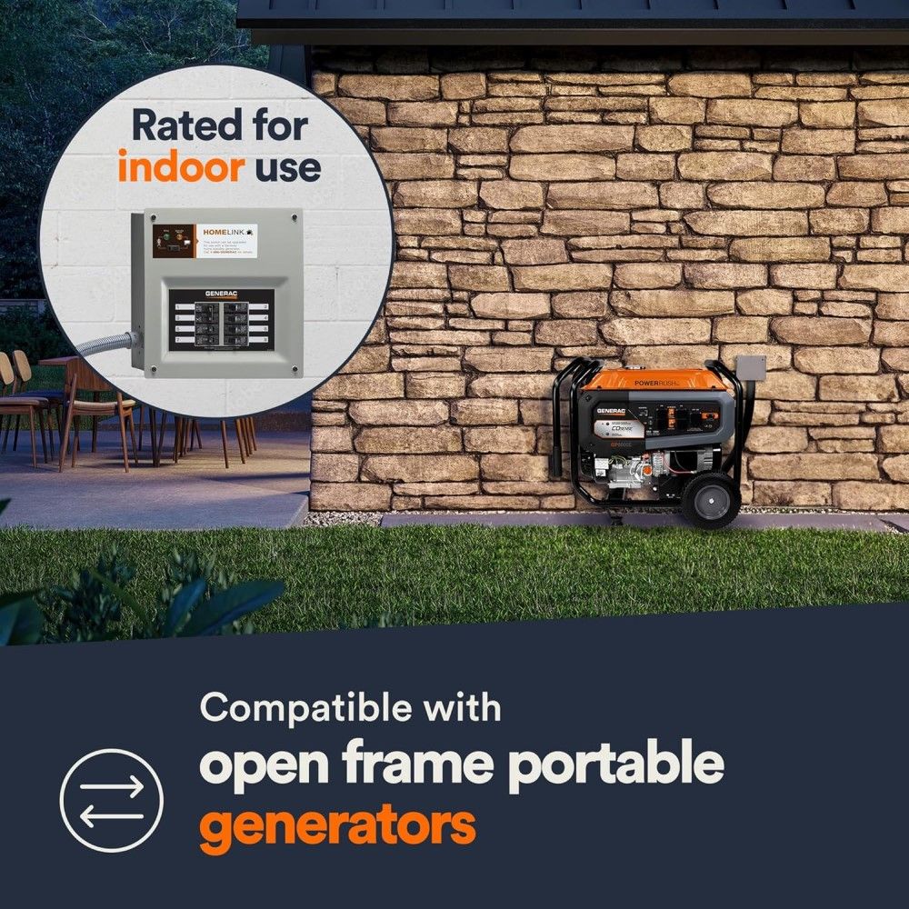 GENERAC, HomeLink Upgradeable 30 Amp Transfer Switch Kit