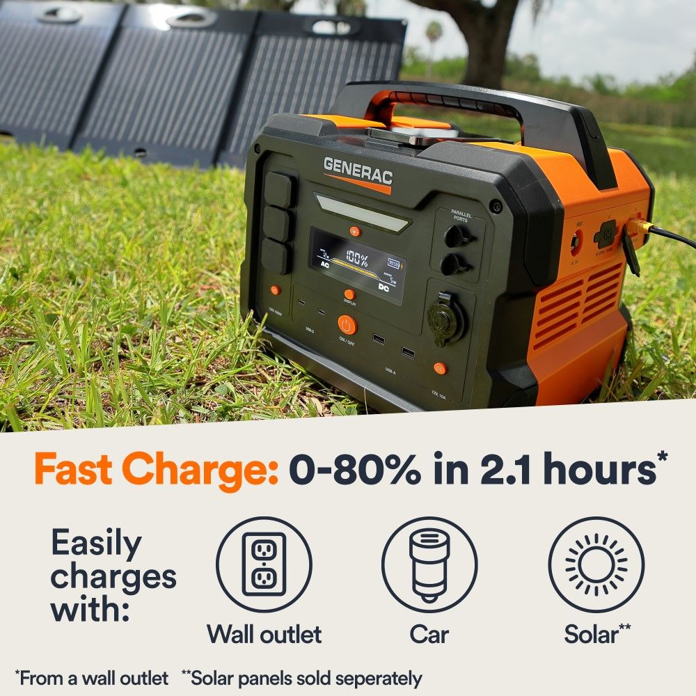 GENERAC, GB1000 1600W Portable Power Station 