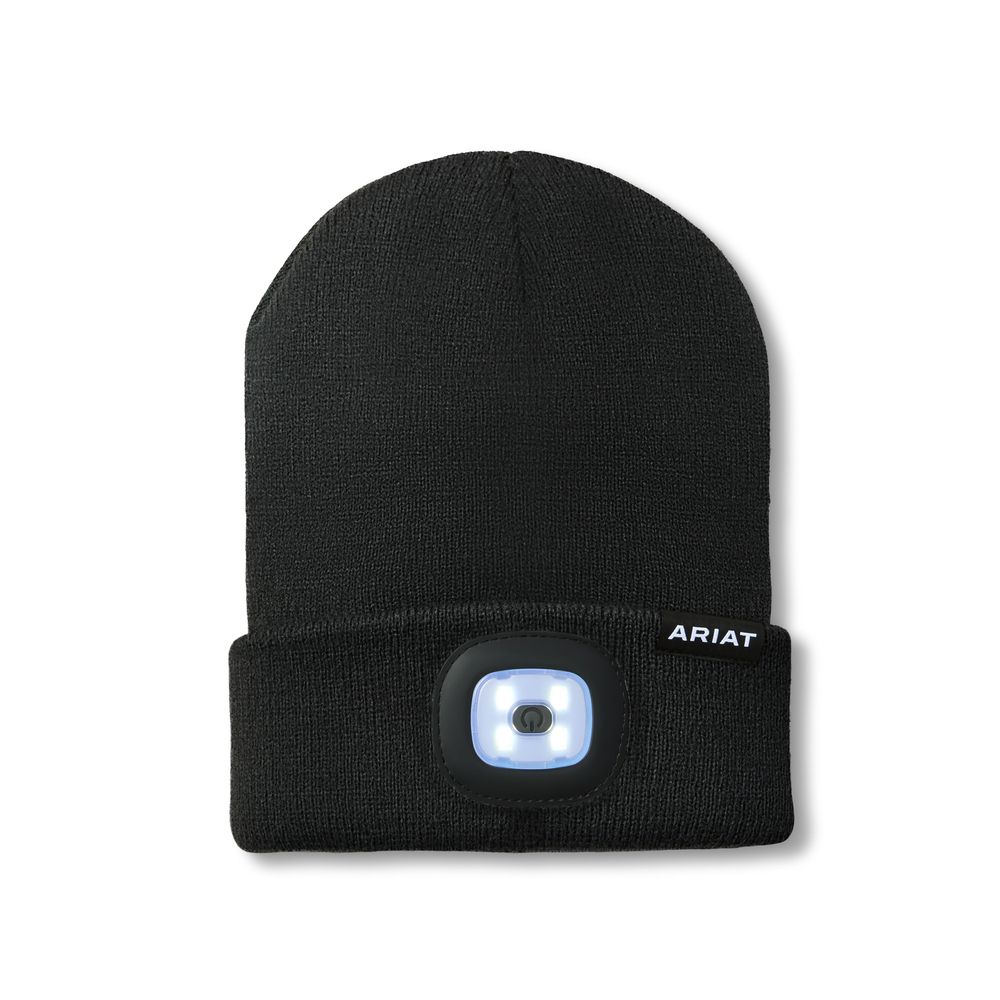 Ariat, Black Rebar Headlight Beanie