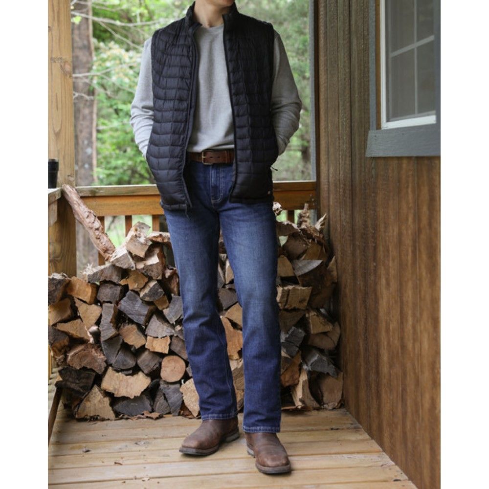 Key, Men's Aristocrat Dark Wash McKey Straight Fit Boot Cut Jeans