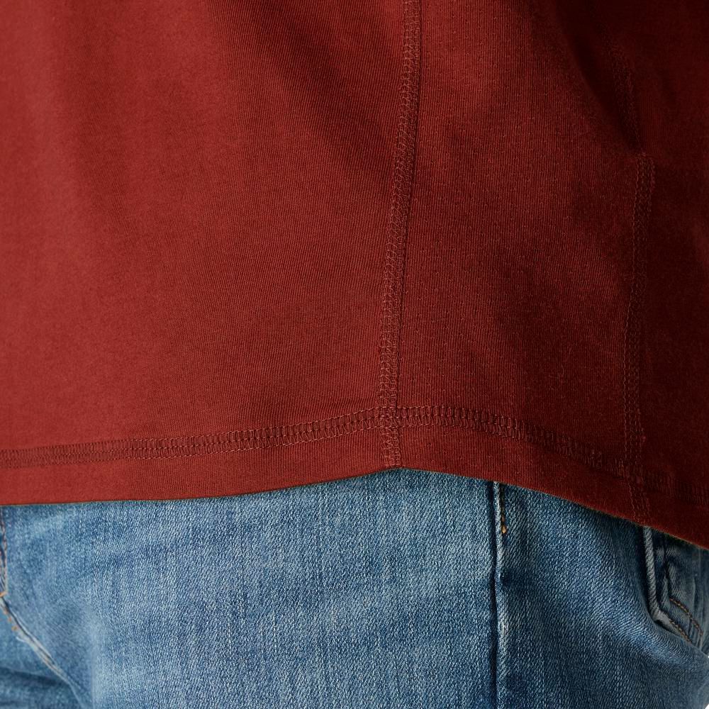 Carhartt, Men's Dark Spice Red Heather Force® Relaxed Fit Short-Sleeve Pocket T-Shirt