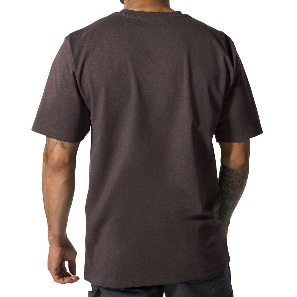 Carhartt, Men's Dark Sepia Heather Loose Fit Heavyweight Short-Sleeve Pocket T-Shirt