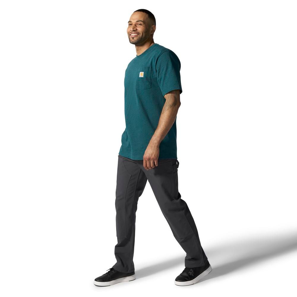 Carhartt, Men's Greenstone Heather Loose Fit Heavyweight Short-Sleeve Pocket T-Shirt