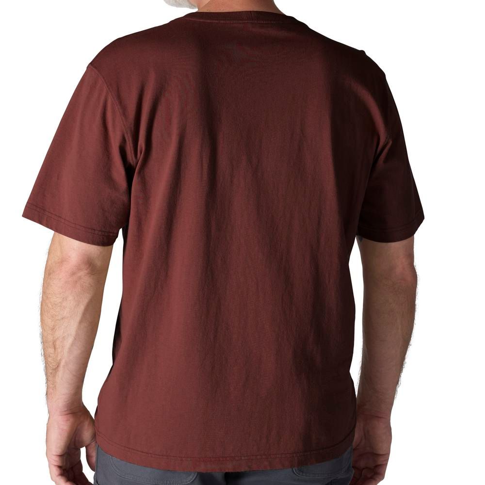 Carhartt, Men's Dark Spice Red Loose Fit Heavyweight Short-Sleeve Pocket T-Shirt