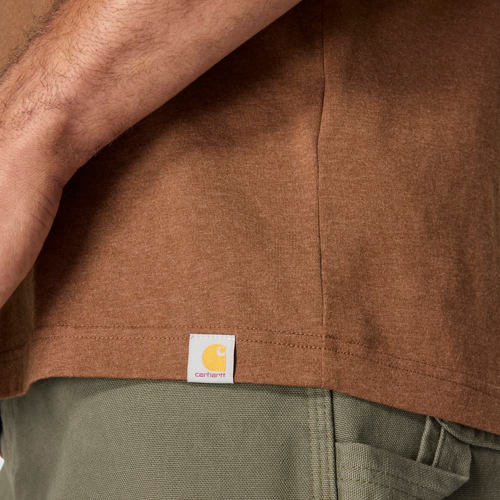 Carhartt, Men's Red Duck Heather Relaxed Fit Lightweight Short-Sleeve Script Graphic T-Shirt