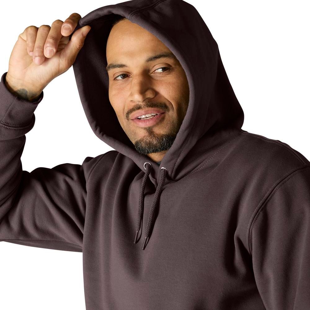 Carhartt, Men's Dark Sepia Loose Fit Midweight Logo Sleeve Graphic Hoodie