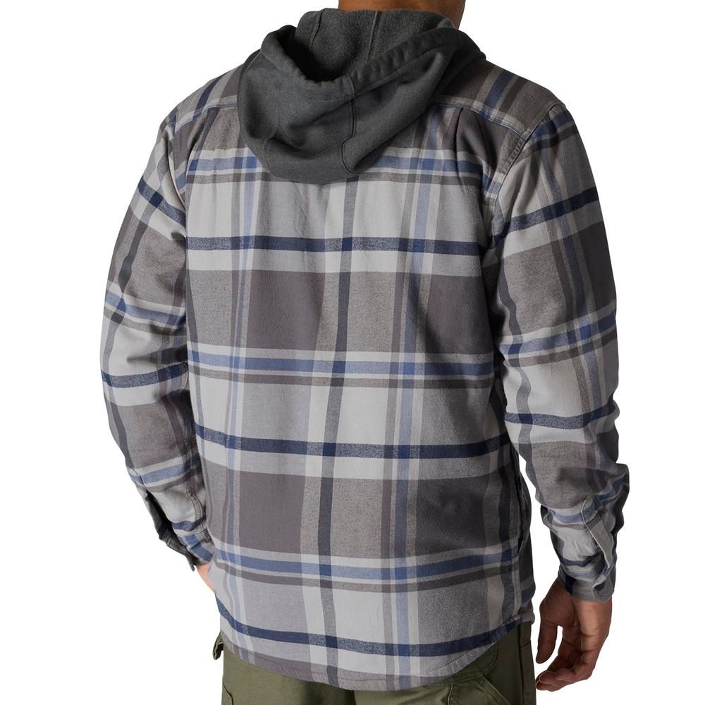 Carhartt, Men's Gravel Rugged Flex® Relaxed Fit Flannel Fleece Lined Hooded Shirt Jac