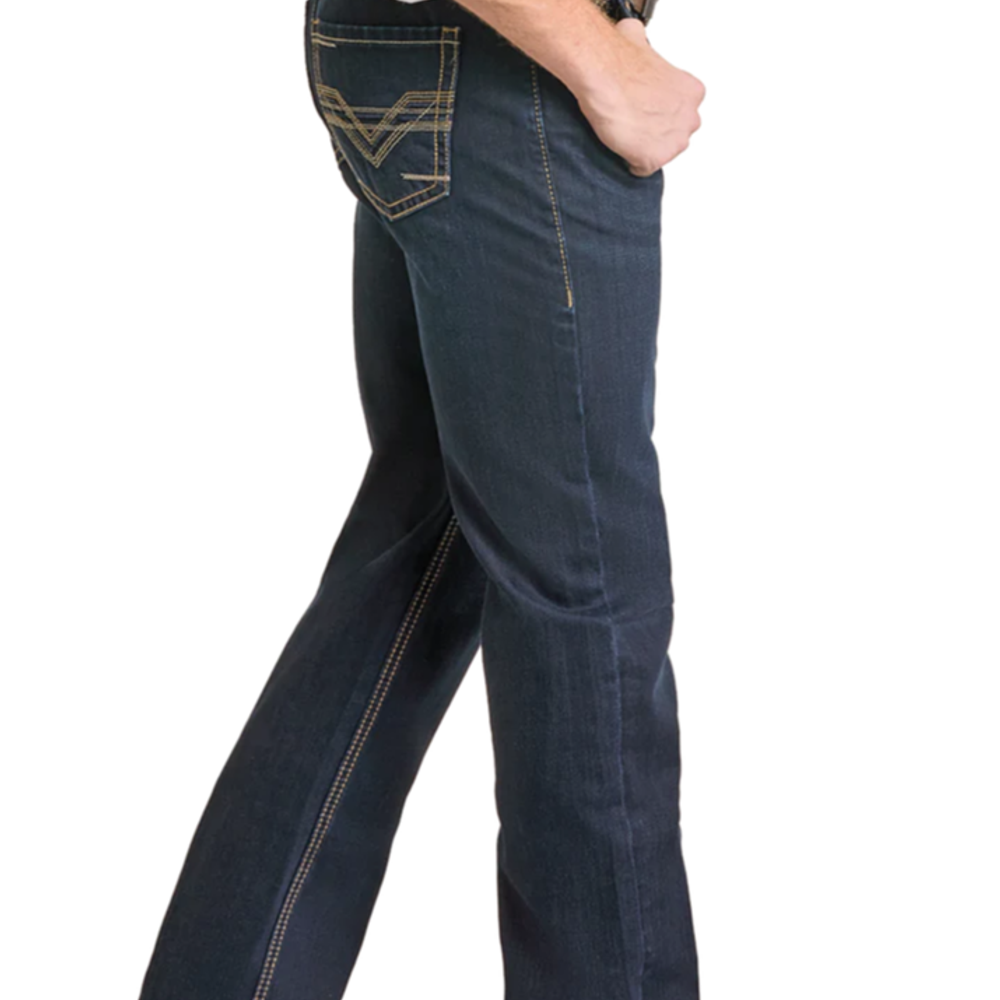Rock & Roll, Men's Relaxed Fit Classic V Stackable Bootcut Jeans