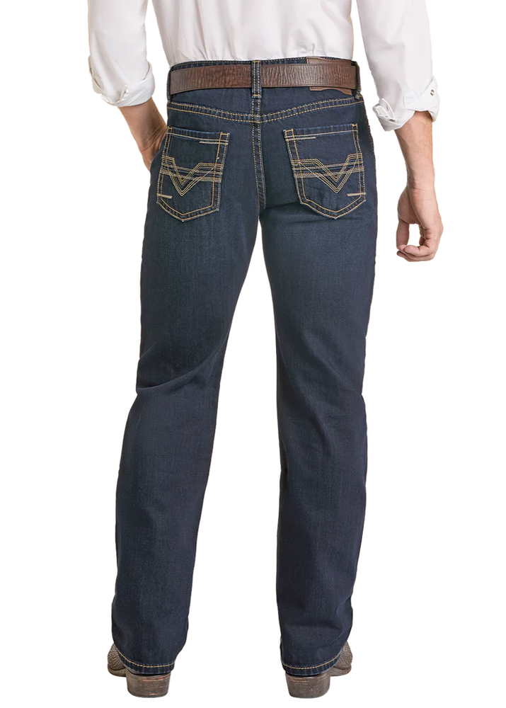 Rock & Roll, Men's Relaxed Fit Classic V Stackable Bootcut Jeans