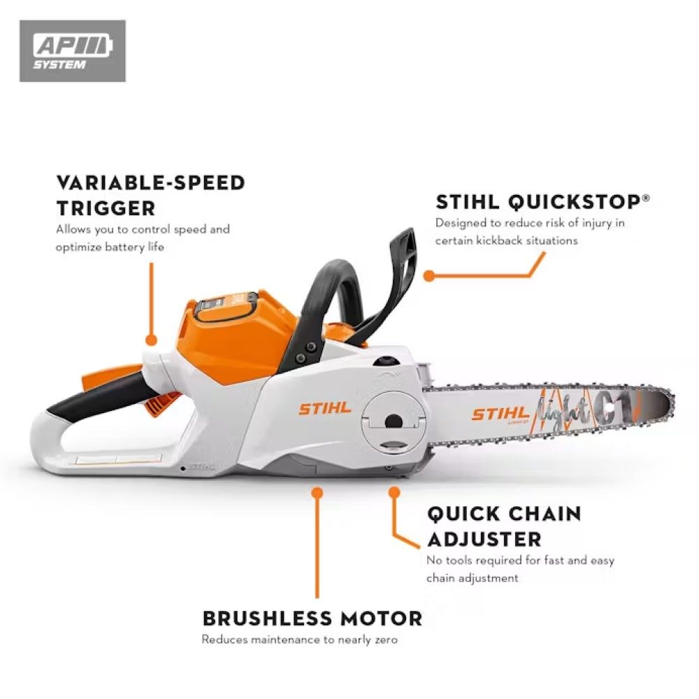 STIHL, MSA 160 C-B 12" Battery Powered Chainsaw