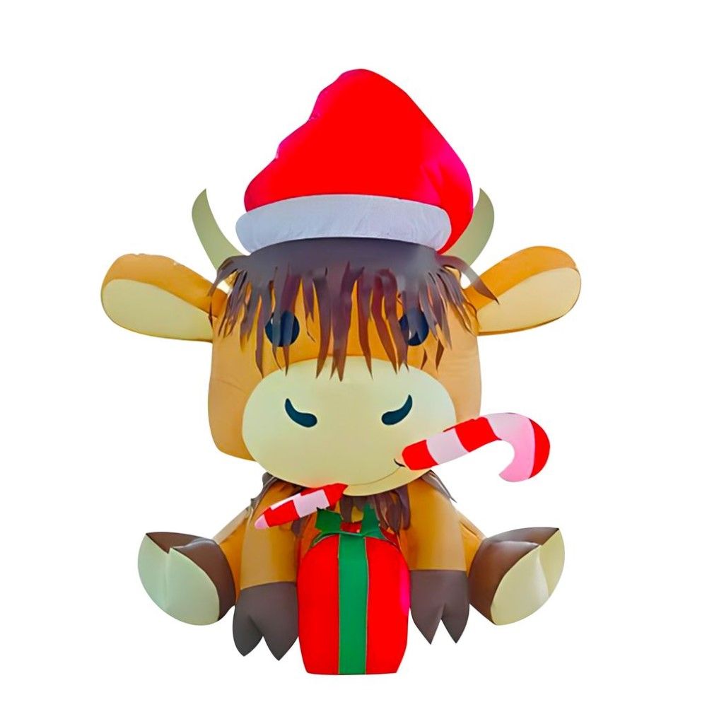 Alpine, 40" Inflatable Highland Cow