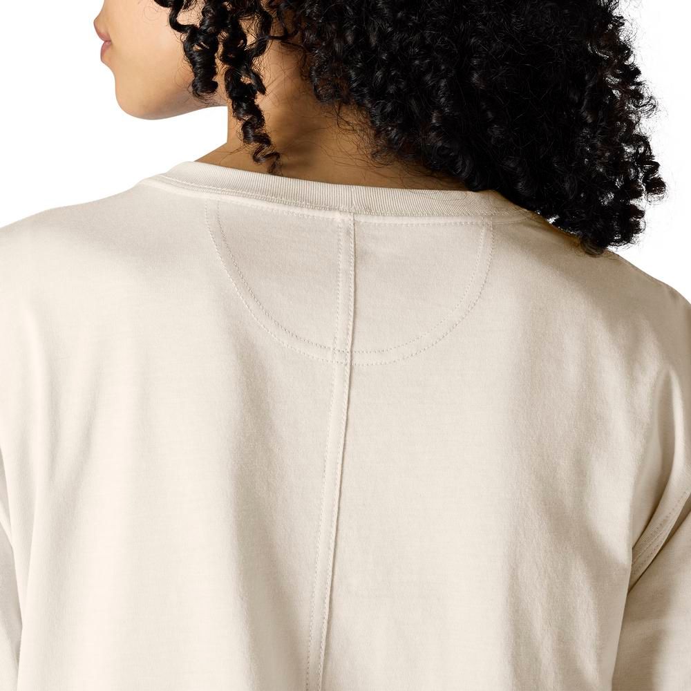 Carhartt, Ladies Oat Milk Tencel™ Fiber Series Loose Fit Long-Sleeve Crewneck Pocket T-Shirt