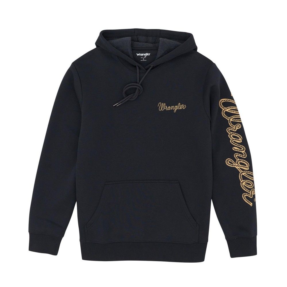 Wrangler, Men's Black Wrangler® Rope Logo Hoodie