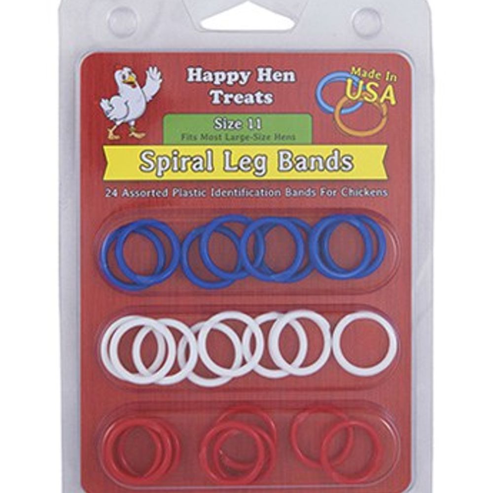 Happy Hen Spiral Leg Bands, Size 11, 24 pk.