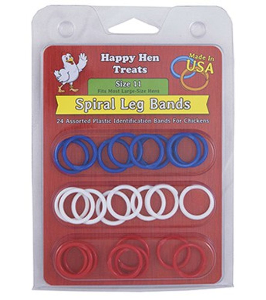 Happy Hen Spiral Leg Bands, Size 11, 24 pk.
