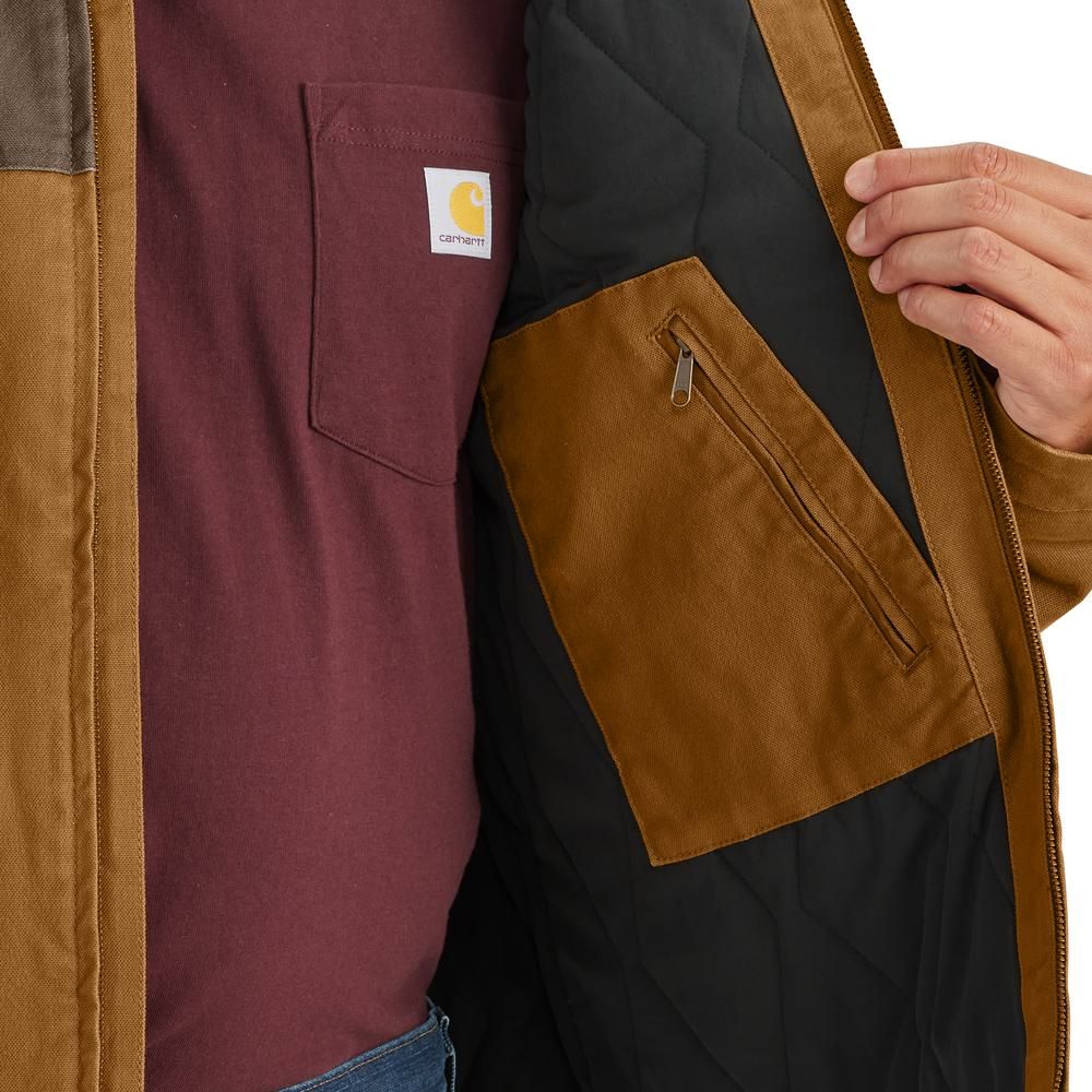 Carhartt, Men's Carhartt Brown Montana Rugged Flex® Relaxed Fit Duck Insulated Jacket