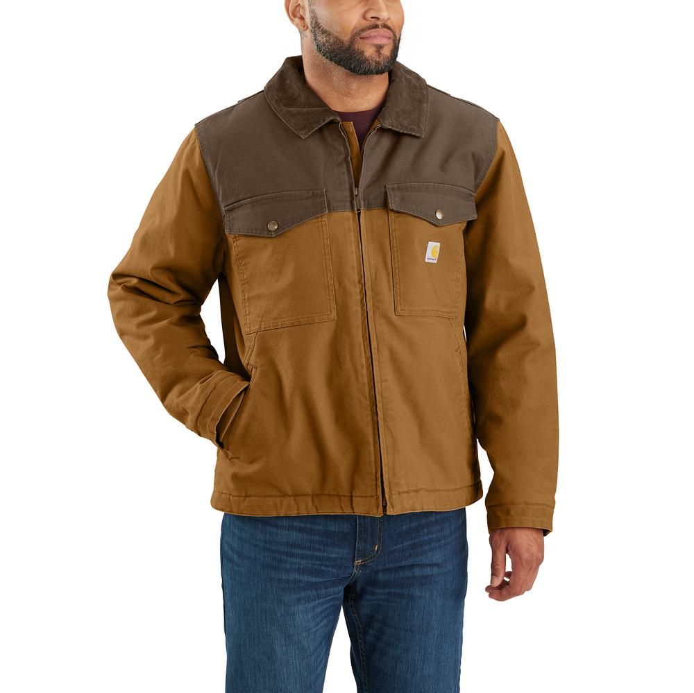 Carhartt, Men's Carhartt Brown Montana Rugged Flex® Relaxed Fit Duck Insulated Jacket