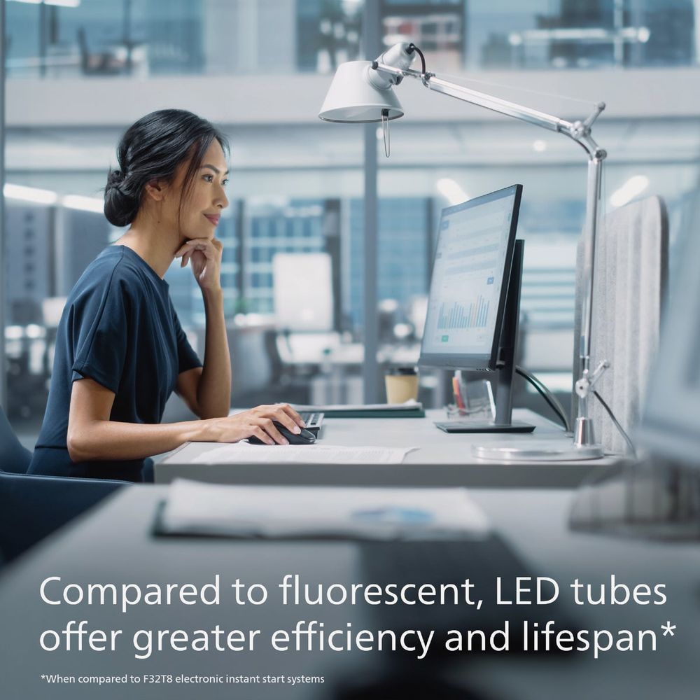 Philips Instant Fit 32W Equivalent 48 In. Cool White T8 Type A LED Tube Light Bulb (10-Pack)