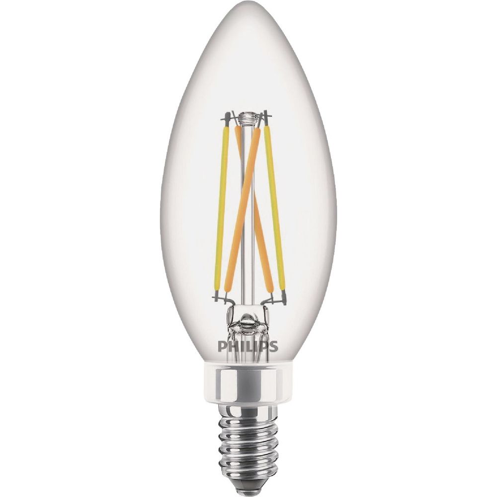 Philips Ultra Definition 40W Equivalent B11 LED Candelabra Base Soft White Light Bulb (3-Pack)