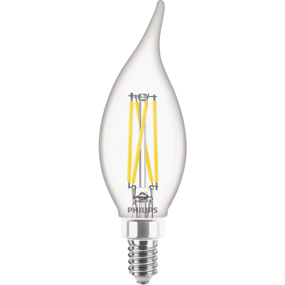 Philips Ultra Definition 60W Equivalent Daylight BA11 Candelabra LED Decorative Light Bulb (3-Pack)